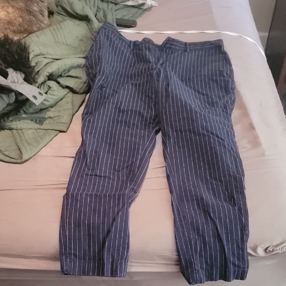 Banana Republic Blue Dress Pants with Pinstripes